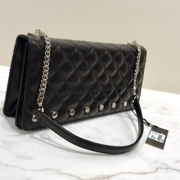 St. John Handbags - NWT luxury authentic rare minimalist classic St. John Black quilted bag